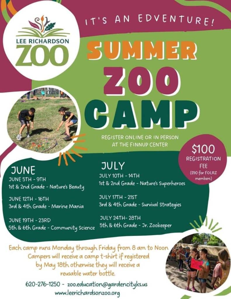 1st & 2nd Grade Summer Zoo Camp | Finney County Kansas | Garden City ...